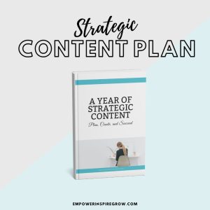 strategic content plan mock up